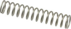 Value Collection - 0.3" OD, 0.032" Wire, 1-1/2" Free Length, Compression Spring - 5.03 Lb Spring Rating, Stainless Steel - Exact Tool & Supply