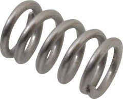 Value Collection - 0.3" OD, 0.047" Wire, 1/2" Free Length, Compression Spring - 77.98 Lb Spring Rating, Stainless Steel - Exact Tool & Supply