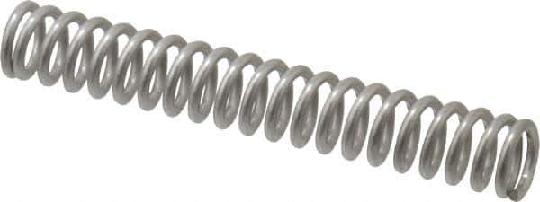 Value Collection - 0.3" OD, 0.047" Wire, 2" Free Length, Compression Spring - 16.61 Lb Spring Rating, Stainless Steel - Exact Tool & Supply