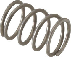 Value Collection - 0.36" OD, 0.035" Wire, 1/2" Free Length, Compression Spring - 20.17 Lb Spring Rating, Stainless Steel - Exact Tool & Supply