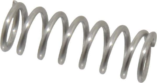 Value Collection - 0.36" OD, 0.047" Wire, 1" Free Length, Compression Spring - 23.19 Lb Spring Rating, Stainless Steel - Exact Tool & Supply
