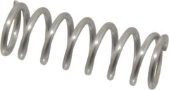 Value Collection - 0.36" OD, 0.047" Wire, 1" Free Length, Compression Spring - 23.19 Lb Spring Rating, Stainless Steel - Exact Tool & Supply