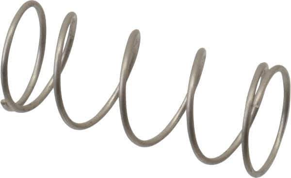 Value Collection - 0.42" OD, 0.028" Wire, 1" Free Length, Compression Spring - 2.95 Lb Spring Rating, Stainless Steel - Exact Tool & Supply
