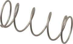 Value Collection - 0.42" OD, 0.028" Wire, 1" Free Length, Compression Spring - 2.95 Lb Spring Rating, Stainless Steel - Exact Tool & Supply