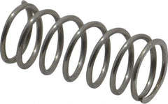 Value Collection - 0.42" OD, 0.041" Wire, 1" Free Length, Compression Spring - 10.71 Lb Spring Rating, Stainless Steel - Exact Tool & Supply