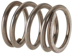 Value Collection - 0.42" OD, 0.047" Wire, 1/2" Free Length, Compression Spring - 35.04 Lb Spring Rating, Stainless Steel - Exact Tool & Supply