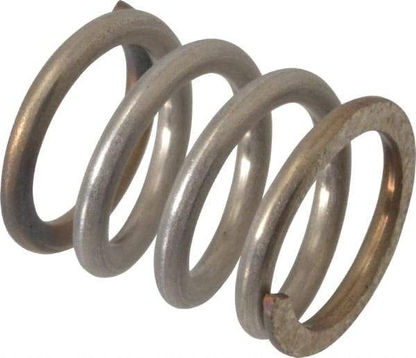 Value Collection - 0.42" OD, 0.054" Wire, 1/2" Free Length, Compression Spring - 68.43 Lb Spring Rating, Stainless Steel - Exact Tool & Supply