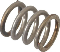 Value Collection - 0.42" OD, 0.054" Wire, 1/2" Free Length, Compression Spring - 68.43 Lb Spring Rating, Stainless Steel - Exact Tool & Supply