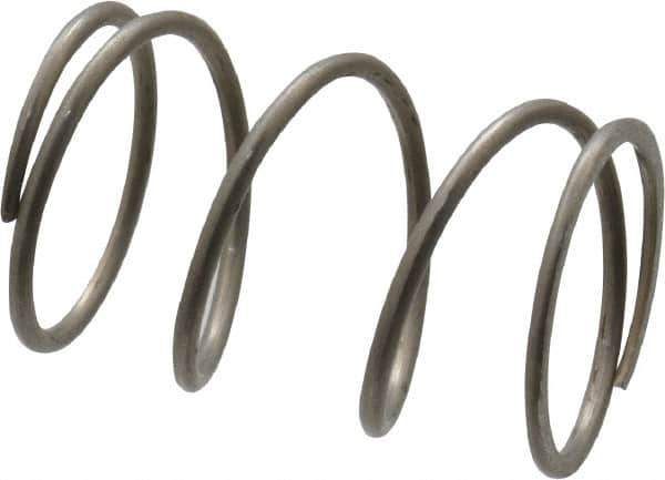 Value Collection - 0.48" OD, 0.035" Wire, 3/4" Free Length, Compression Spring - 7.11 Lb Spring Rating, Stainless Steel - Exact Tool & Supply