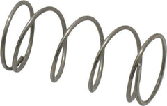 Value Collection - 0.6" OD, 0.041" Wire, 1-1/4" Free Length, Compression Spring - 5.11 Lb Spring Rating, Stainless Steel - Exact Tool & Supply