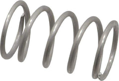 Value Collection - 0.6" OD, 0.062" Wire, 1" Free Length, Compression Spring - 26.49 Lb Spring Rating, Stainless Steel - Exact Tool & Supply