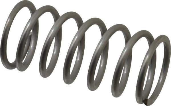 Value Collection - 0.72" OD, 0.072" Wire, 1-1/2" Free Length, Compression Spring - 21.64 Lb Spring Rating, Stainless Steel - Exact Tool & Supply