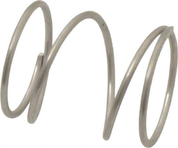 Value Collection - 0.85" OD, 0.054" Wire, 1" Free Length, Compression Spring - 10.18 Lb Spring Rating, Stainless Steel - Exact Tool & Supply