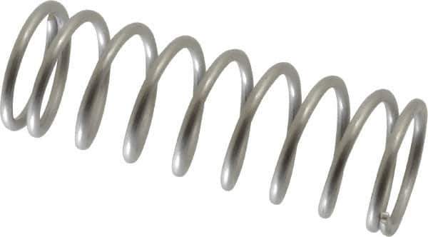 Value Collection - 0.85" OD, 0.08" Wire, 2-1/2" Free Length, Compression Spring - 13.83 Lb Spring Rating, Stainless Steel - Exact Tool & Supply