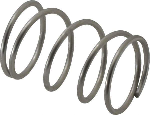 Value Collection - 0.975" OD, 0.072" Wire, 1-1/2" Free Length, Compression Spring - 13.84 Lb Spring Rating, Stainless Steel - Exact Tool & Supply