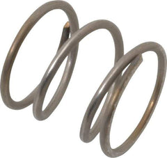 Value Collection - 0.975" OD, 0.08" Wire, 1" Free Length, Compression Spring - 31.49 Lb Spring Rating, Stainless Steel - Exact Tool & Supply