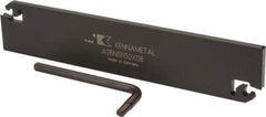 Kennametal - 2.0472" Blade Height, 0.2756" Blade Width, 10.2362" OAL, Neutral Cut, Double End Indexable Cut-Off Blade - 120mm Max Depth of Cut, A2BNSN Blade, A2 Cut-Off Series - Exact Tool & Supply