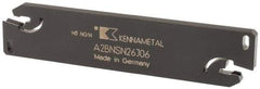 Kennametal - 1.0236" Blade Height, 0.2126" Blade Width, 4.3307" OAL, Neutral Cut, Double End Indexable Cut-Off Blade - 40mm Max Depth of Cut, A2BNSN Blade, A2 Cut-Off Series - Exact Tool & Supply