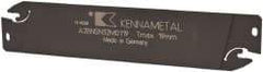 Kennametal - 1.2598" Blade Height, 0.0945" Blade Width, 5.9055" OAL, Neutral Cut, Double End Indexable Cut-Off Blade - 19mm Max Depth of Cut, A2BNSN Blade, A2 Cut-Off Series - Exact Tool & Supply