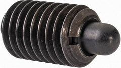 Gibraltar - M12 x 1.75, 20.5mm Thread Length, 6.5mm Plunger Projection, Steel Threaded Spring Plunger - 6.3mm Max Plunger Diam, 1.13 Kg Init End Force, 6.8 Kg Final End Force - Exact Tool & Supply