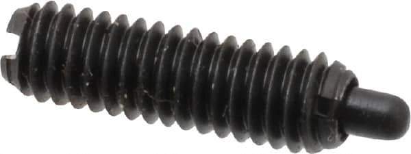 Gibraltar - M4 x 0.7, 13mm Thread Length, 2.5mm Plunger Projection, Steel Threaded Spring Plunger - 1.78mm Max Plunger Diam, 0.23 Kg Init End Force, 0.91 Kg Final End Force - Exact Tool & Supply