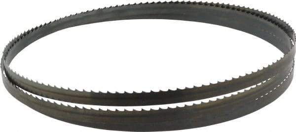 Starrett - 4 TPI, 7' 9-1/2" Long x 1/2" Wide x 0.025" Thick, Welded Band Saw Blade - Carbon Steel, Toothed Edge, Raker Tooth Set, Flexible Back, Contour Cutting - Exact Tool & Supply