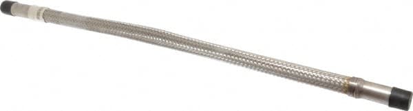 Made in USA - 24" OAL, 1/2" ID, 1,160 Max psi, Flexible Metal Hose Assembly - Exact Tool & Supply