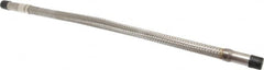 Made in USA - 24" OAL, 1/2" ID, 1,160 Max psi, Flexible Metal Hose Assembly - Exact Tool & Supply