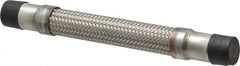 Made in USA - 12" OAL, 1" ID, 580 Max psi, Flexible Metal Hose Assembly - Exact Tool & Supply