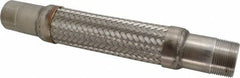 Made in USA - 12" OAL, 1-1/4" ID, 465 Max psi, Flexible Metal Hose Assembly - Exact Tool & Supply
