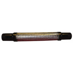Made in USA - 11" OAL, 5" ID, 225 Max psi, Flexible Metal Hose Assembly - Exact Tool & Supply