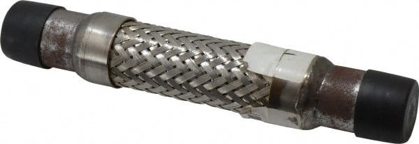 Made in USA - 7" OAL, 3/4" ID, 950 Max psi, Flexible Metal Hose Assembly - Exact Tool & Supply