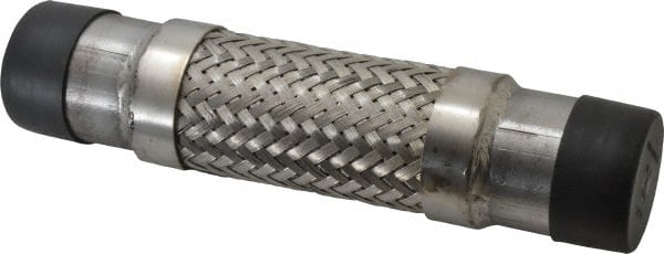 Made in USA - 9" OAL, 1-1/2" ID, 757 Max psi, Flexible Metal Hose Assembly - Exact Tool & Supply