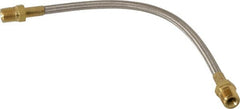 Made in USA - 12" OAL, 1/4" ID, 3,000 Max psi, Flexible Metal Hose Assembly - Exact Tool & Supply