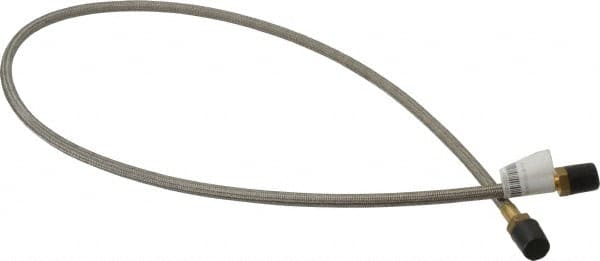 Made in USA - 36" OAL, 1/4" ID, 3,000 Max psi, Flexible Metal Hose Assembly - Exact Tool & Supply
