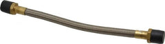 Made in USA - 12" OAL, 1/2" ID, 1,500 Max psi, Flexible Metal Hose Assembly - Exact Tool & Supply