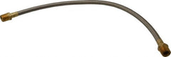 Made in USA - 24" OAL, 1/2" ID, 1,500 Max psi, Flexible Metal Hose Assembly - Exact Tool & Supply