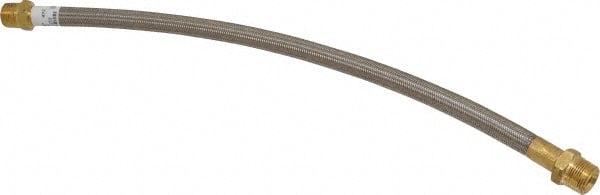 Made in USA - 24" OAL, 5/8" ID, 1,200 Max psi, Flexible Metal Hose Assembly - Exact Tool & Supply
