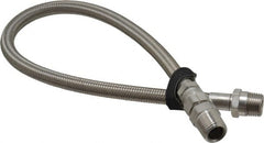 Made in USA - 24" OAL, 1/2" ID, 1,500 Max psi, Flexible Metal Hose Assembly - Exact Tool & Supply