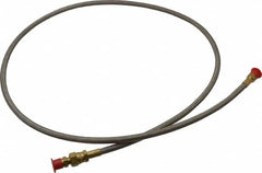 Made in USA - 48" OAL, 3/16" ID, 3,000 Max psi, Flexible Metal Hose Assembly - Exact Tool & Supply