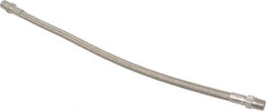Made in USA - 12" OAL, 3/16" ID, 3,000 Max psi, Flexible Metal Hose Assembly - Exact Tool & Supply