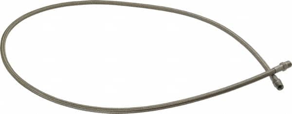 Made in USA - 48" OAL, 3/16" ID, 3,000 Max psi, Flexible Metal Hose Assembly - Exact Tool & Supply