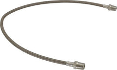 Made in USA - 24" OAL, 1/4" ID, 3,000 Max psi, Flexible Metal Hose Assembly - Exact Tool & Supply