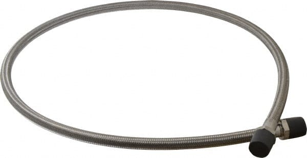 Made in USA - 48" OAL, 1/2" ID, 1,500 Max psi, Flexible Metal Hose Assembly - Exact Tool & Supply