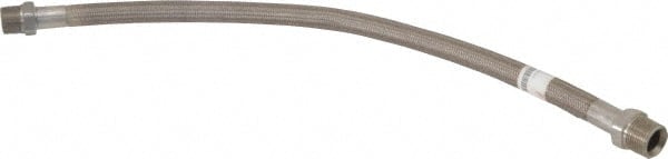 Made in USA - 24" OAL, 5/8" ID, 1,200 Max psi, Flexible Metal Hose Assembly - Exact Tool & Supply