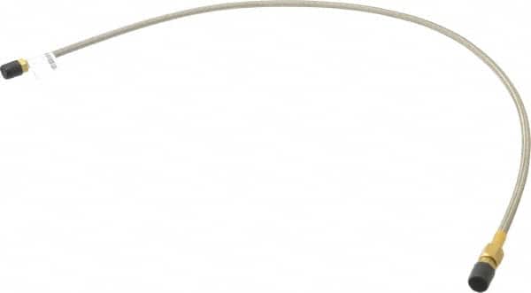 Made in USA - 36" OAL, 1/4" ID, 3,000 Max psi, Flexible Metal Hose Assembly - Exact Tool & Supply