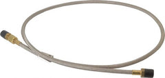 Made in USA - 48" OAL, 1/4" ID, 3,000 Max psi, Flexible Metal Hose Assembly - Exact Tool & Supply