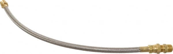 Made in USA - 24" OAL, 1/2" ID, 1,500 Max psi, Flexible Metal Hose Assembly - Exact Tool & Supply