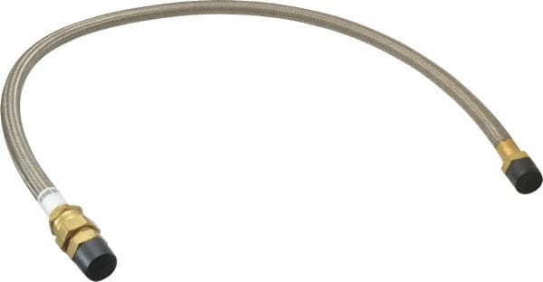Made in USA - 48" OAL, 5/8" ID, 1,200 Max psi, Flexible Metal Hose Assembly - Exact Tool & Supply