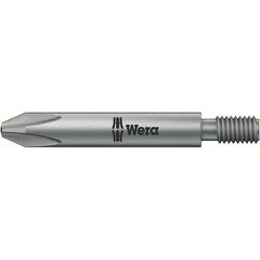 Wera - #2 Phillips Screwdriver Bit - #10-32 Drive, 1-47/64" OAL - Exact Tool & Supply